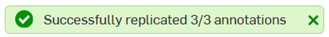 Notification d'annotations répliquées