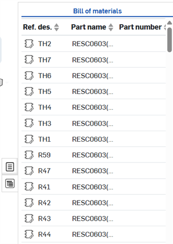 Exemple de panneau de nomenclature