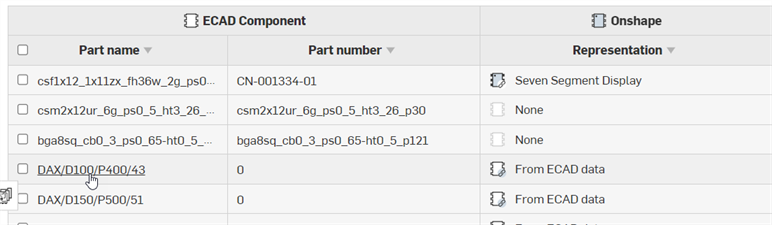 Clicking the Component to open the Component mapping pane