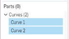 example of how selecting non-contiguous edges can result in more than one Curve being created