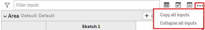 config panel three dot context menu