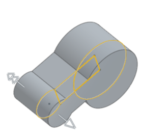 exemple d'extrusion dans deux directions différentes