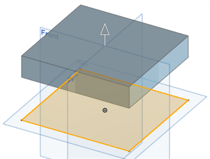 Extruder : exemple de décaler de départ