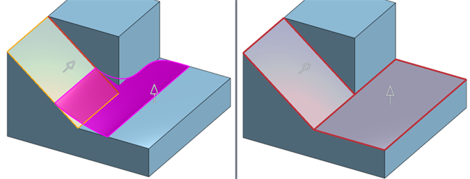 Exemple de fermetures de combinaison dea faces