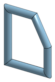 Type d'angle de repli - cadre arrondi