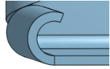 Exemple de bord rabattu roulé avec un angle de 200
