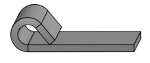 Exemple de bord rabattu en forme de goutte