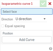 Boîte de dialogue Courbe isoparamétrique