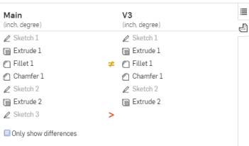 Example of listing all features of both the Base and Target