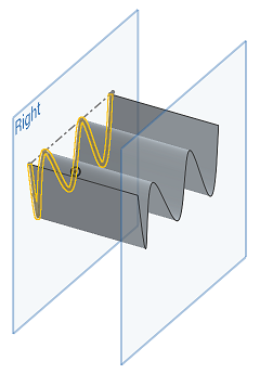 Exemple d'extrusion Jusqu'à la face