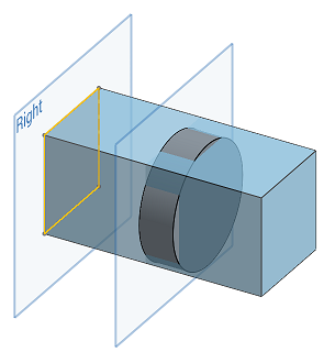 Exemple d'extrusion À travers tous