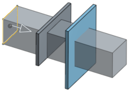 Exemple d'étendue de fusion : extrusion d'une pièce particulière