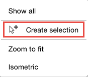 Step 1 for creating a selection