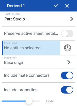 Boîte de dialogue dérivée sur iOS