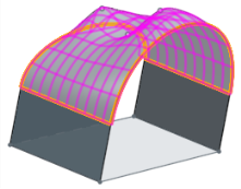 Fill tool example showing iso curves