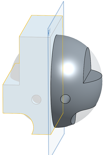 Exemple après l'application de la fonction Miroir : Intersection