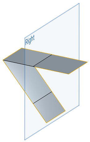 Exemple de surface scindée