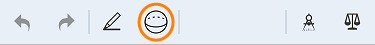 Feature tools icon circled in orange