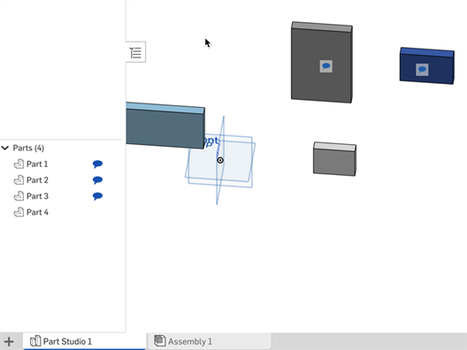 Parts tagged with comments in iOS device