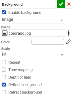 Boîte de dialogue d'arrière-plan