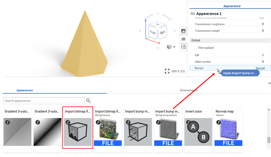 Application d'une fonction de fichier de texture de relief personnalisée