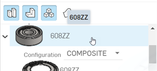 Insertion de la pièce configurée