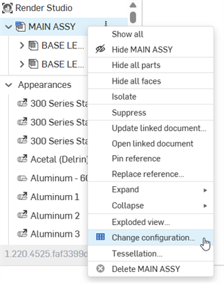 Ajuster la configuration après importation