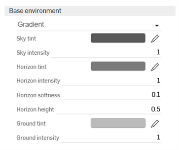 Environment Lighting: Base environment - Gradient
