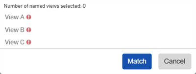 Match scene properties dialog with error