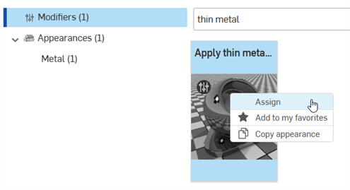 Application d'une fine couche métallisée