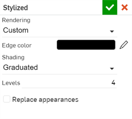 Options personnalisées Stylisé