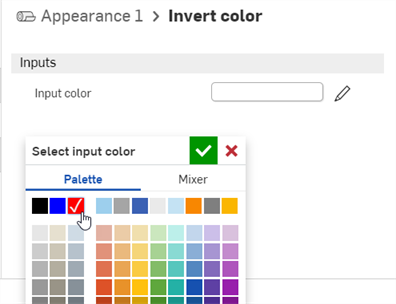 Utilisation de la fonction Inverser la couleur