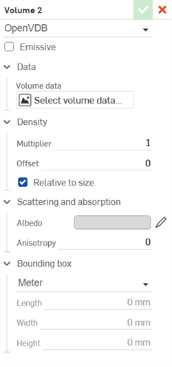 Volume : type OpenVDB