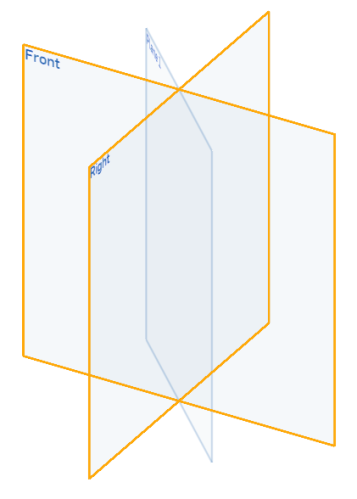 exemple de création d'un plan à l'intersection de deux autres plans