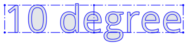 Variable d'angle dans l'esquisse de texte
