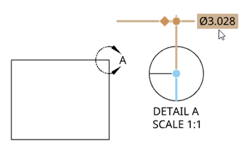 Esempio di dimensione diametro abbreviato