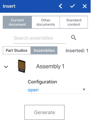 Esempio che mostra un assieme configurato