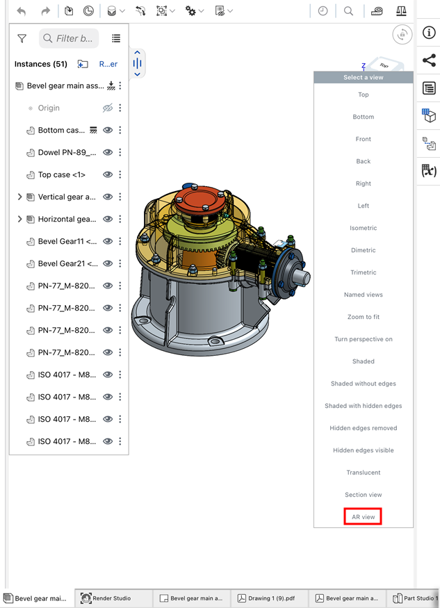 Vista AR nell'assieme