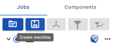 Create machine button in Jobs section