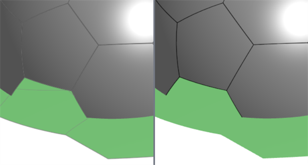 Flatten surface: Show edges