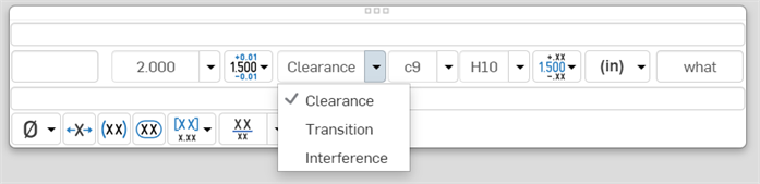 Menu del tipo di adattamento nella palette Dimensione