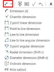 esempio di come selezionare uno strumento di dimensione