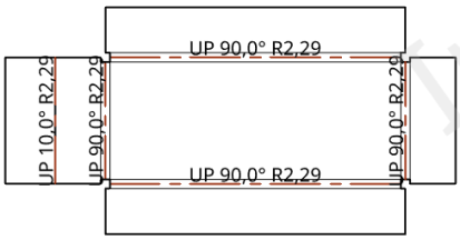 Esempio di modifica delle linee piega