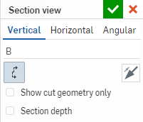 Section view dialog