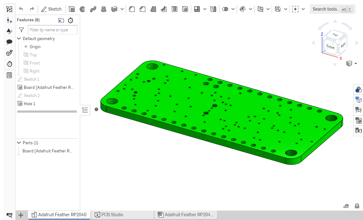 Esempio di Part Studio e assieme appena creati