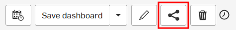 Share icon in the Analytics page menu