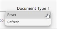 Reset filter or Refresh report data