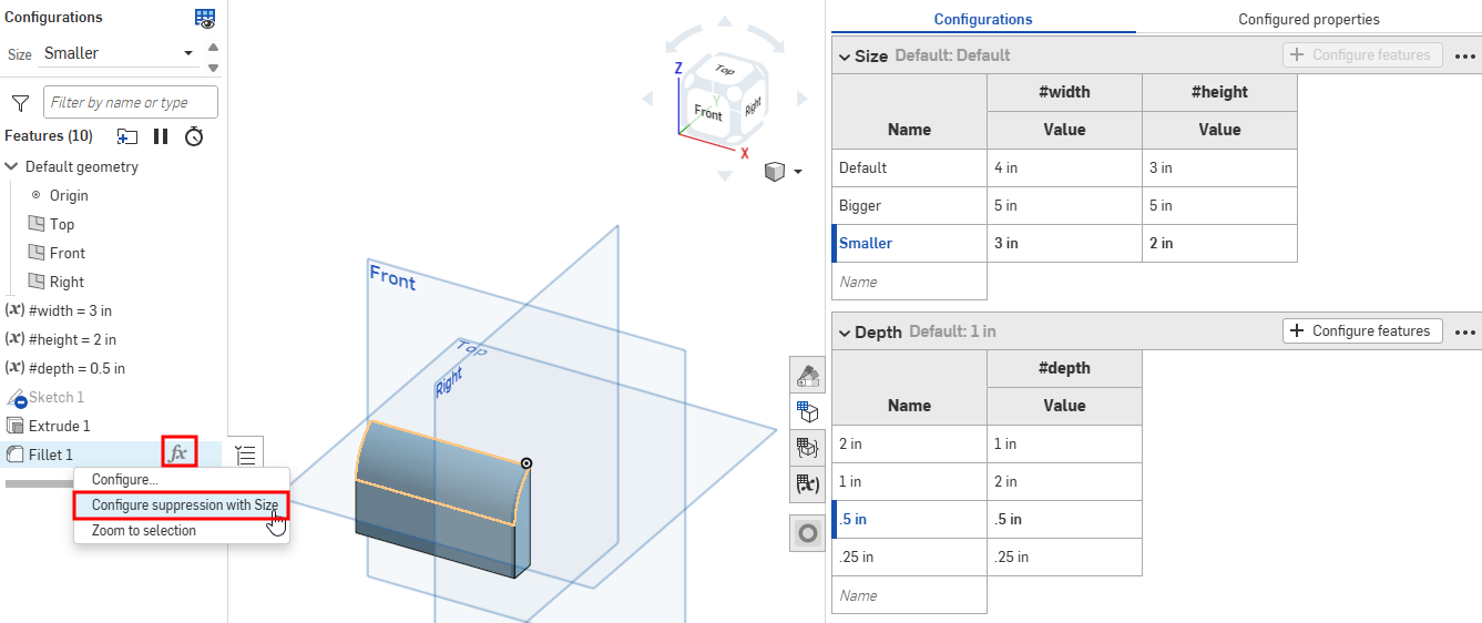 Funzione pulsante destro del mouse > Configura il menu contestuale delle espressioni