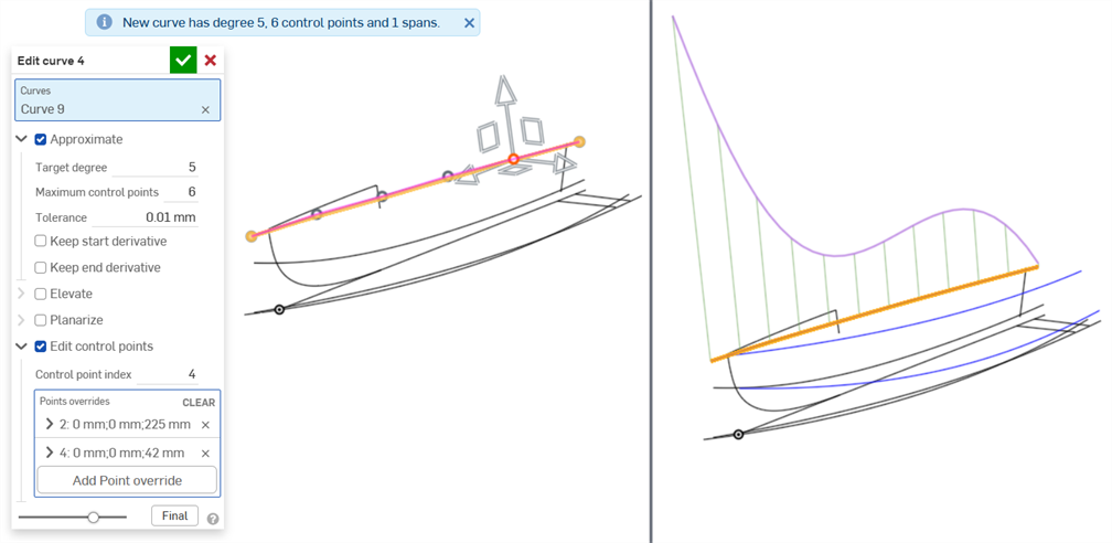 Edit curve example