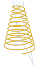 Esempio di creazione di un piano su punto/curva utilizzando l'elica e il vertice dell'elica